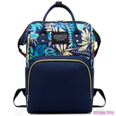Mother Backpack for Baby Feeding and Nursing (Leaf Blue)